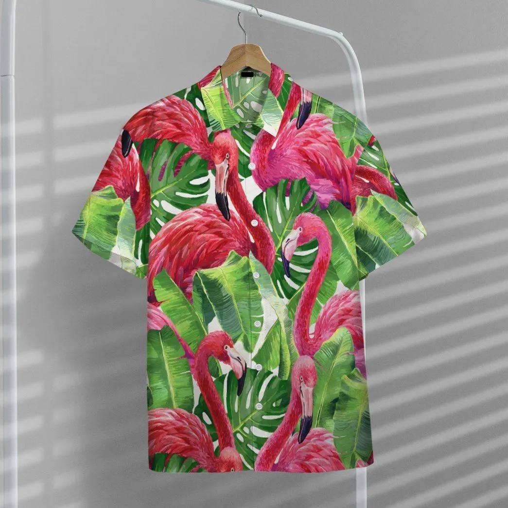 Gearhuman 3D Flamingo Hawaii Shirt