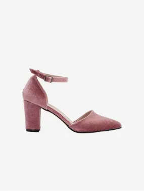 Gisele Vegan Velvet Heels | Royal Rose