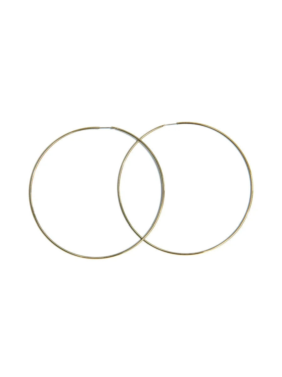 Gold Plated Endless Hoops