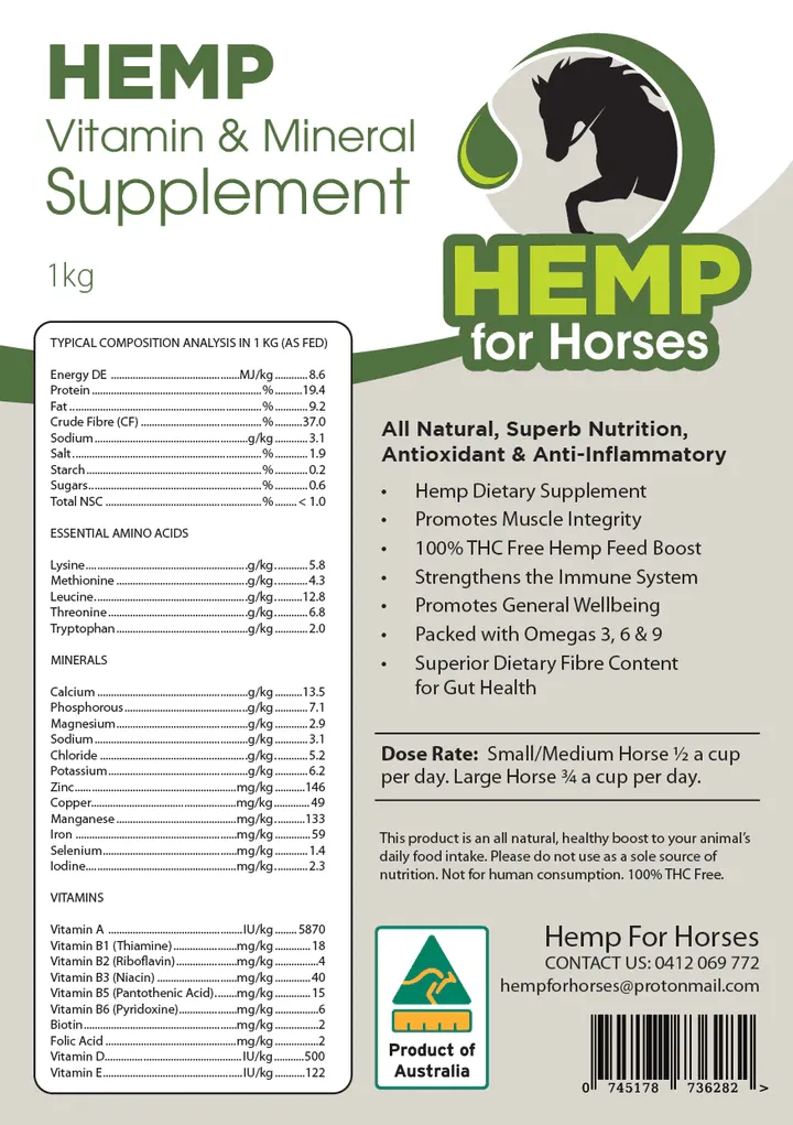 Hemp for Horses Vitamin & Mineral Supplement