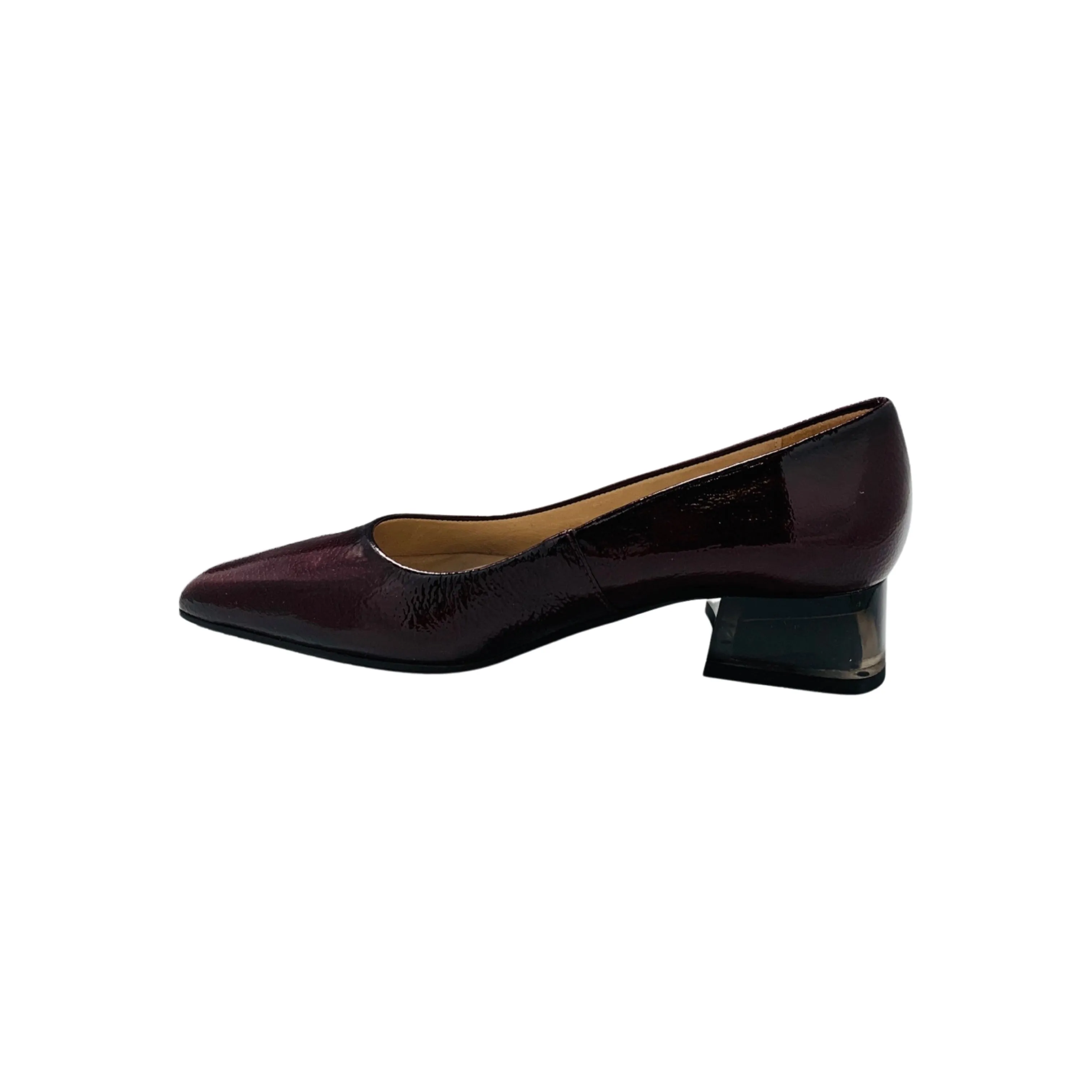 HI232529 Sahara Burgundy Patent Low Heel