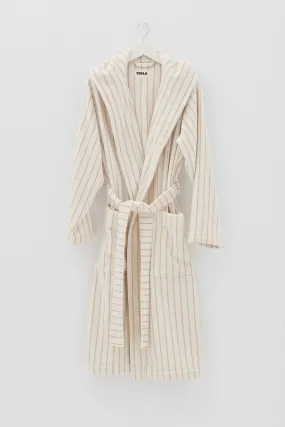 Hooded Bathrobe Sienna Stripe