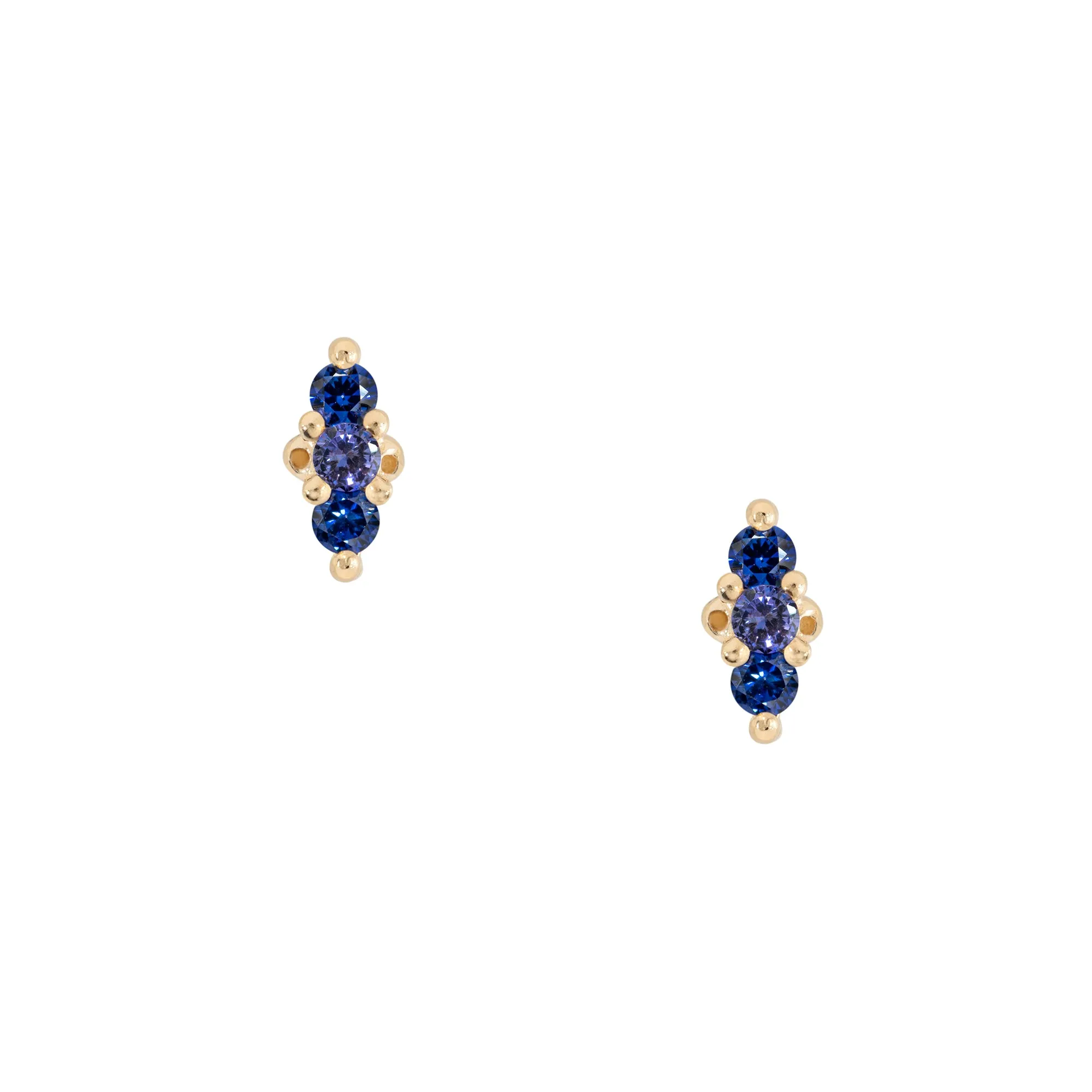 Hope Studs, Blue Sapphire