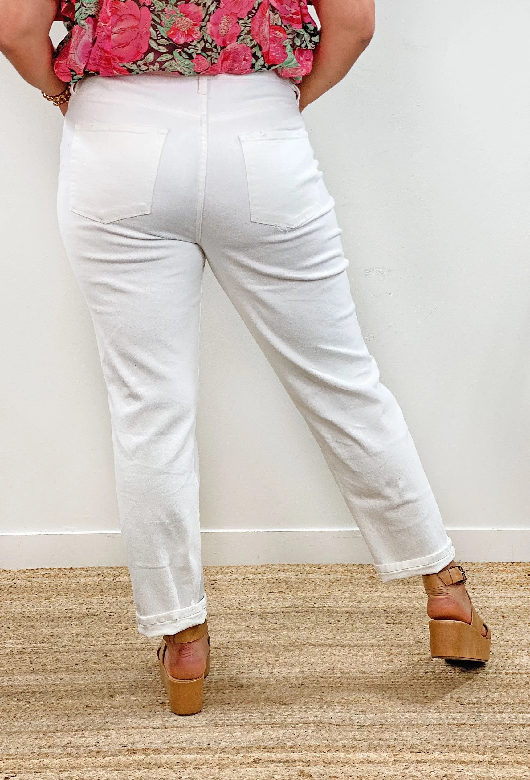 Jodi Straight Denim by Dear John in Optic White