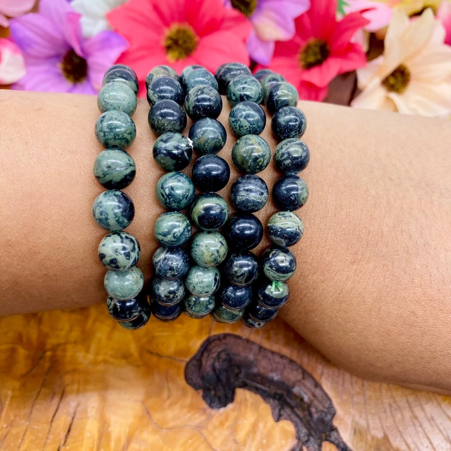 Kambaba Jasper Bracelet,  Crystal for Peace and Tranquility