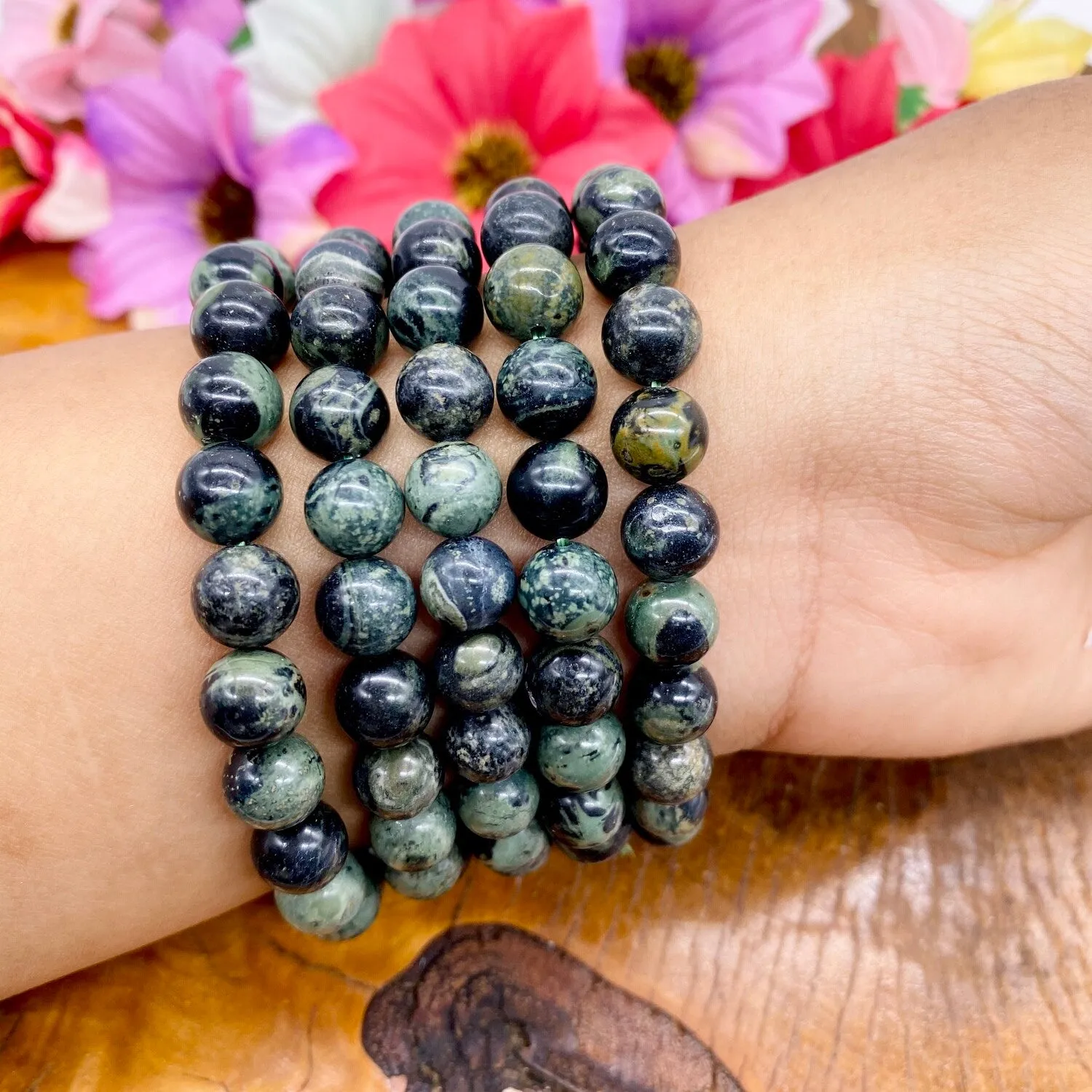 Kambaba Jasper Bracelet,  Crystal for Peace and Tranquility