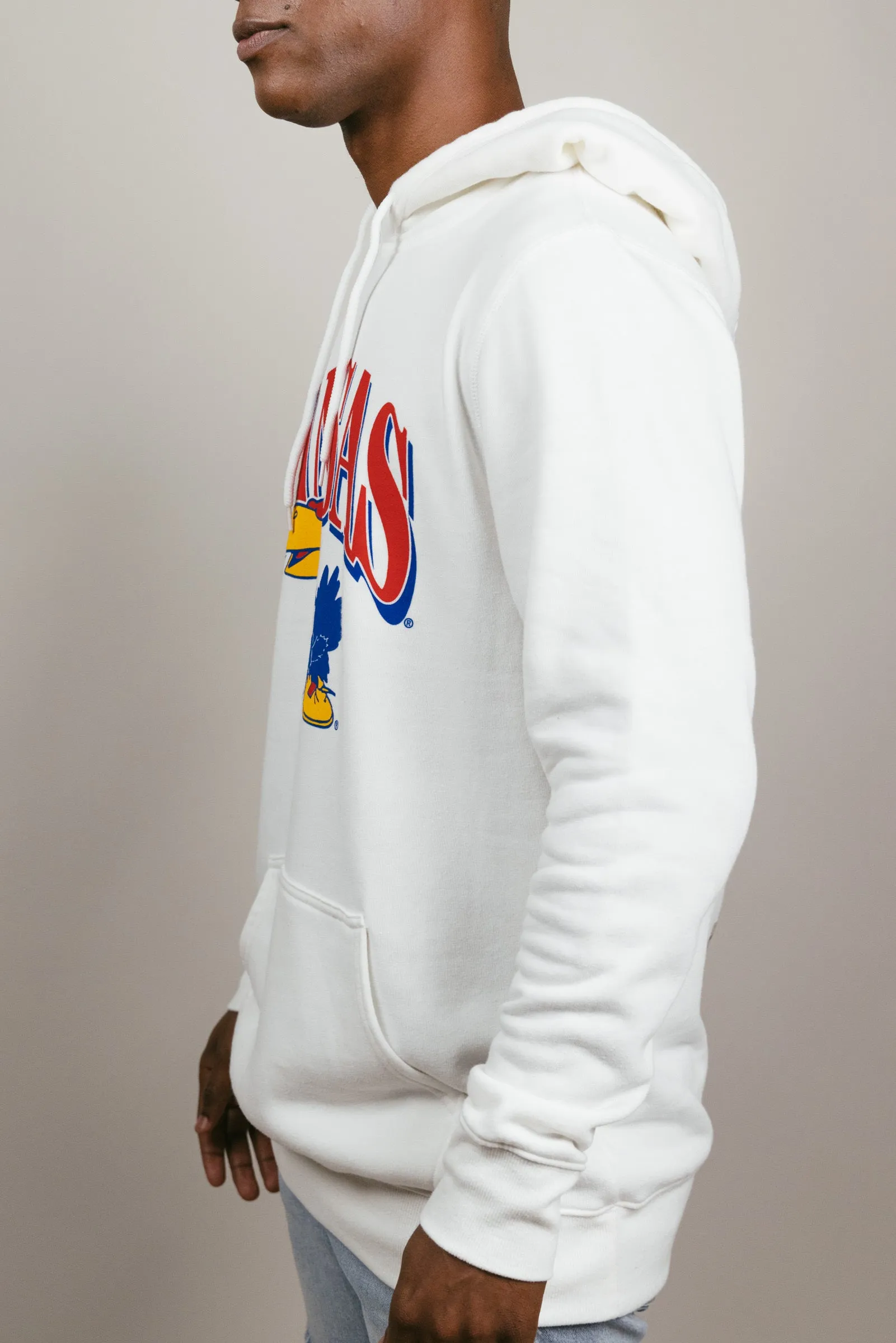 Kansas Jayhawks Logo White Hoodie