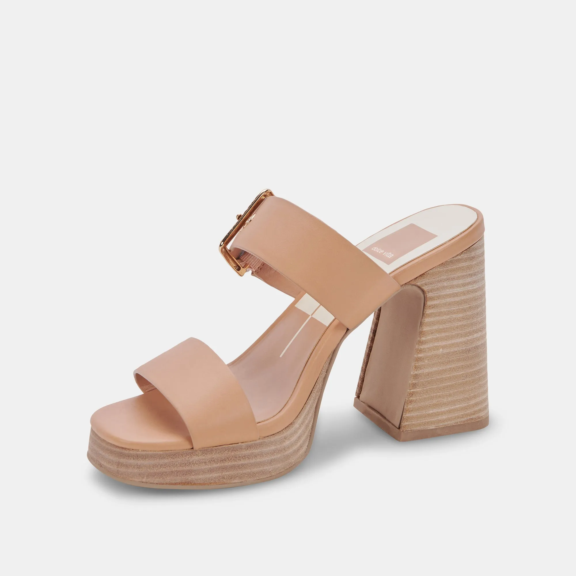 LANDRY HEELS TAN LEATHER