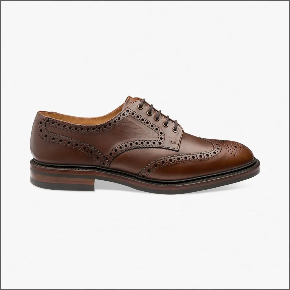 Loake Chester Brown Brogue Shoe Rubber Sole*