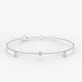 Luna Dangling Bracelet 18K White Gold