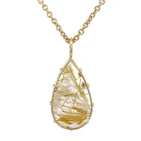 Medium Gold Rutilated Quartz Harriet Stone