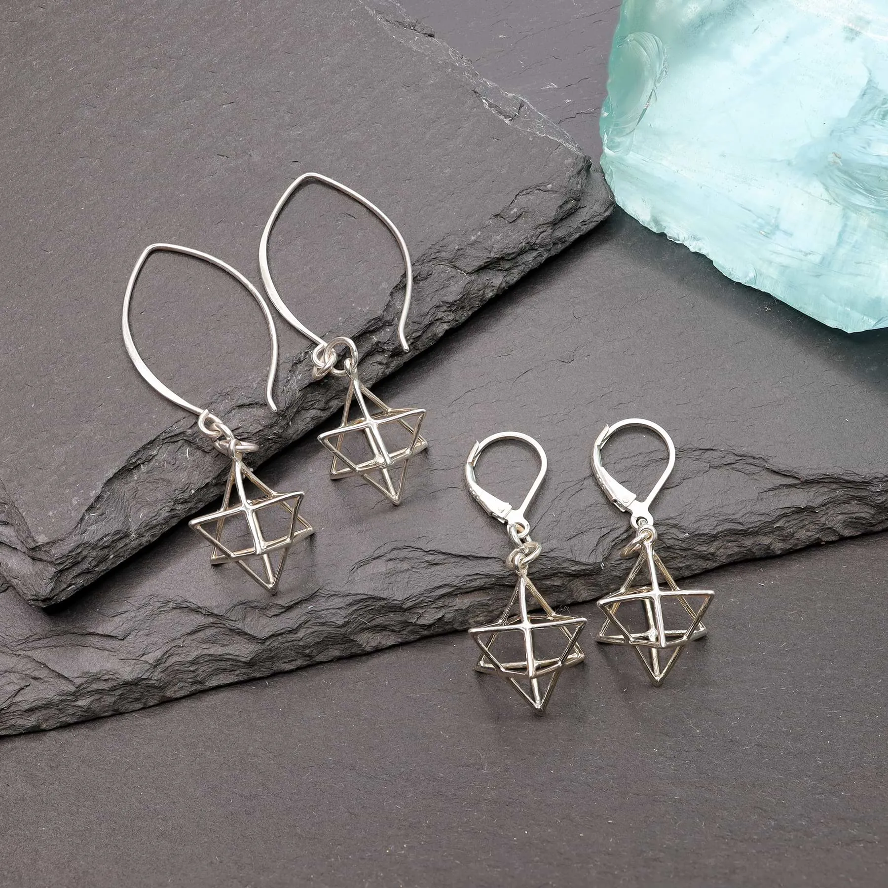 Merkabah Silver Earrings