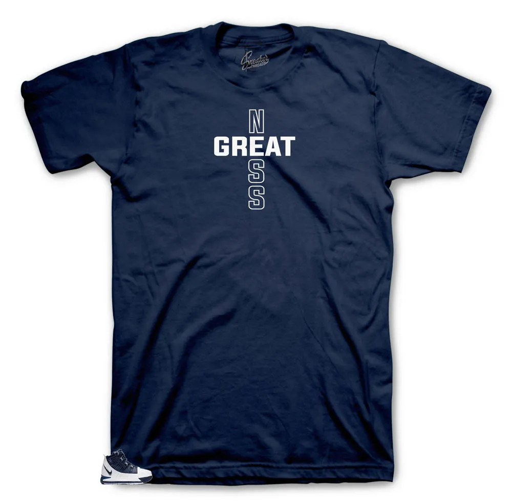 Midnight Navy 3 Shirt - Greatness Cross - Navy