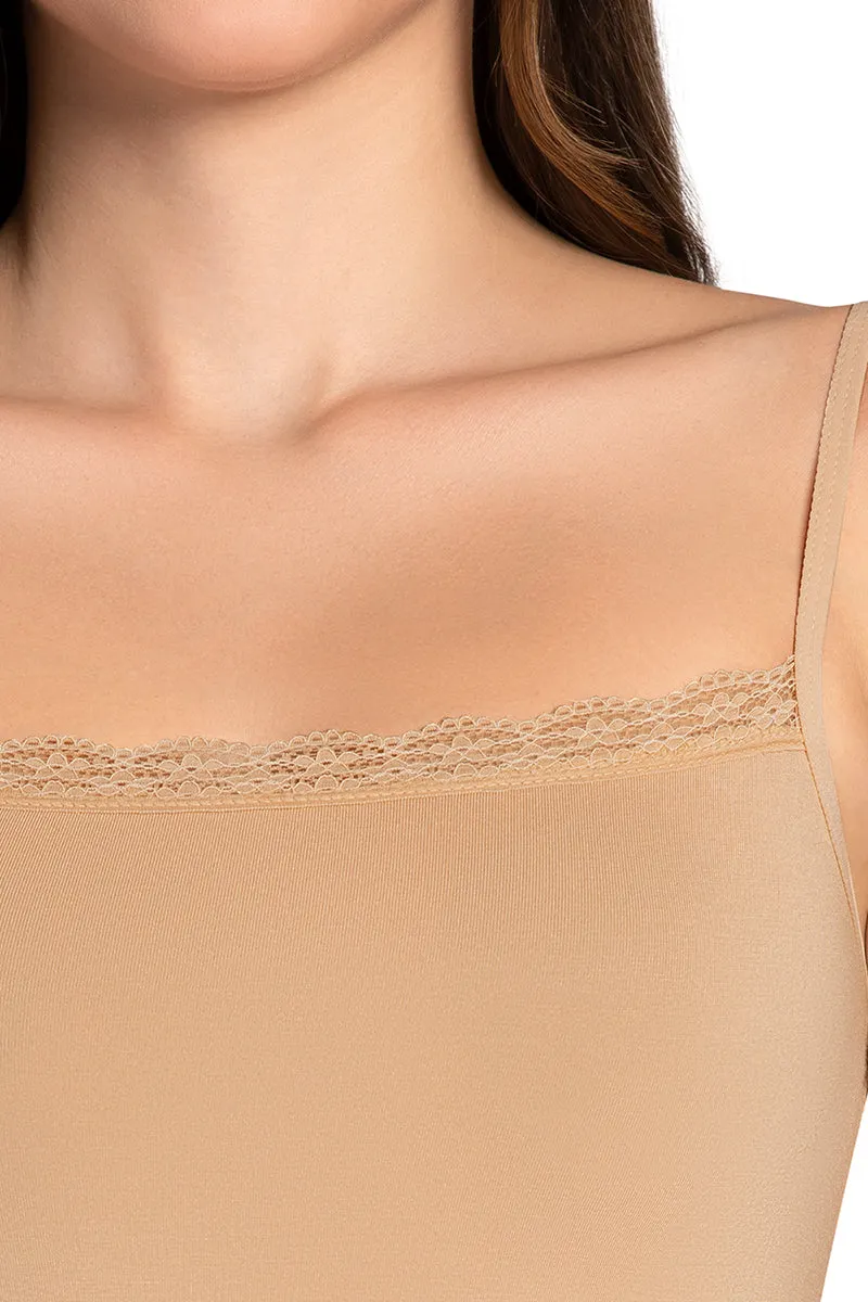 Modal Lace Camisole (Pack of 2) - Hazel._Wht