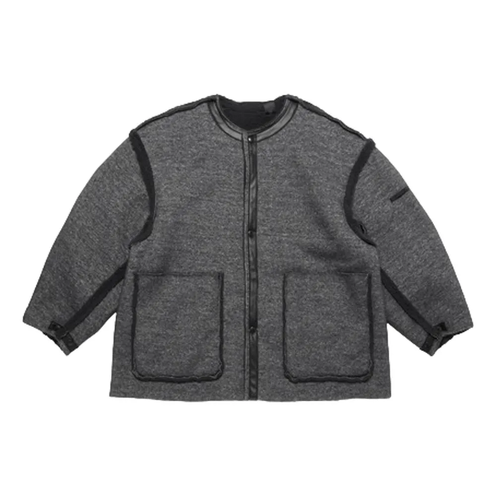 N.HOOLYWOOD REVERSIBLE COAT-CHARCOAL