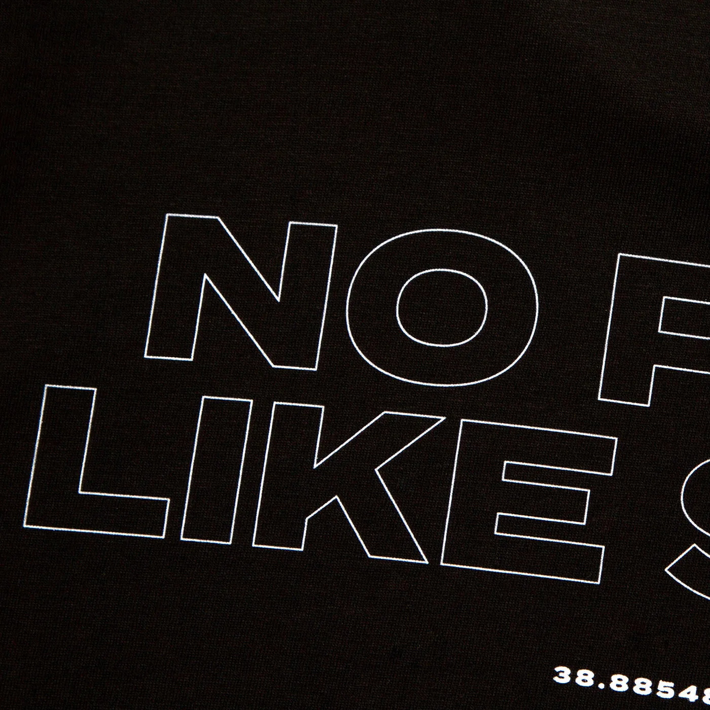 No Place Like Space Front Print - Tshirt - Black