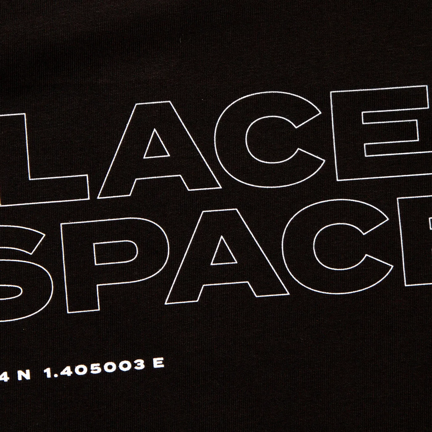 No Place Like Space Front Print - Tshirt - Black