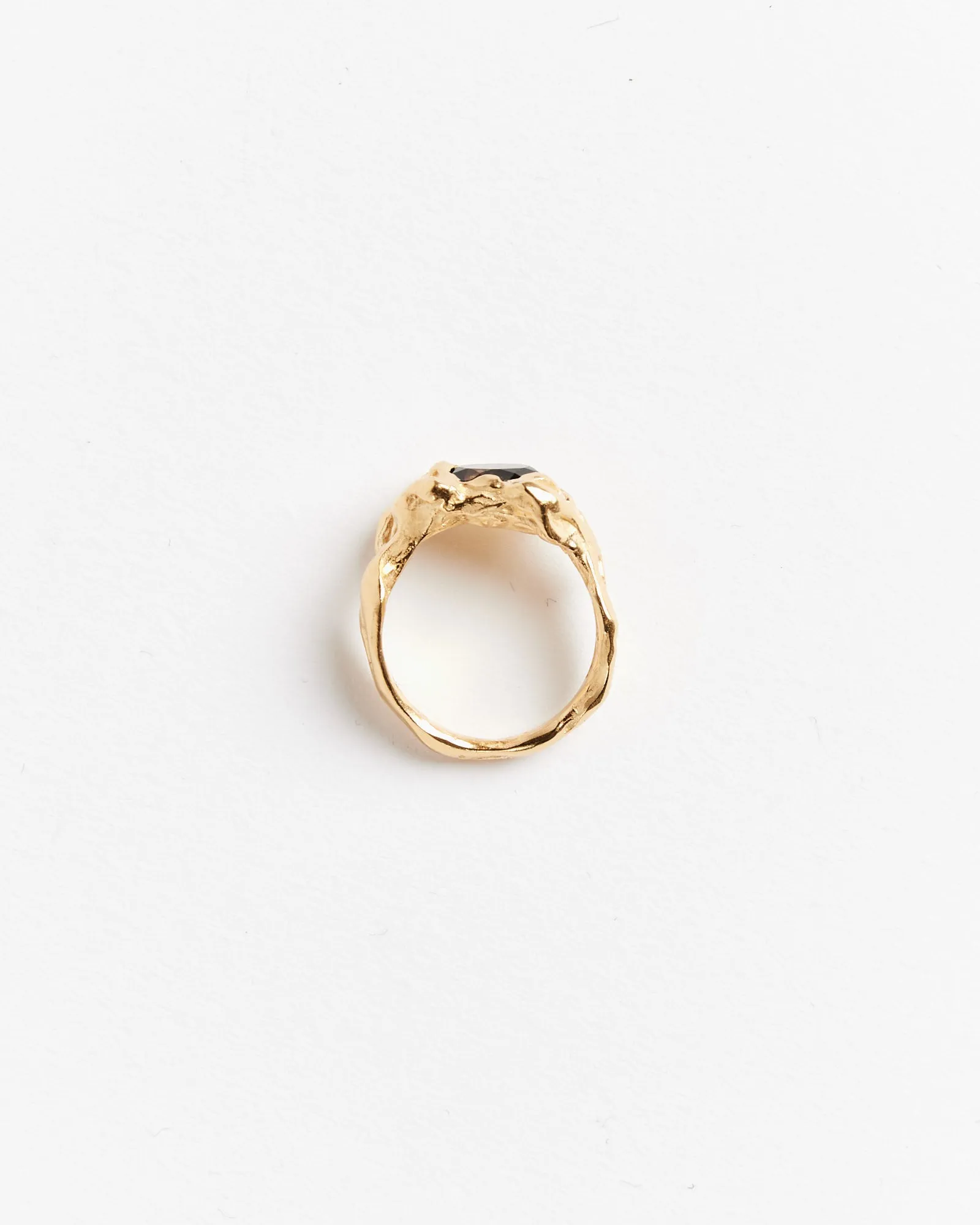 Ola Ring in Gold Plated/Brown