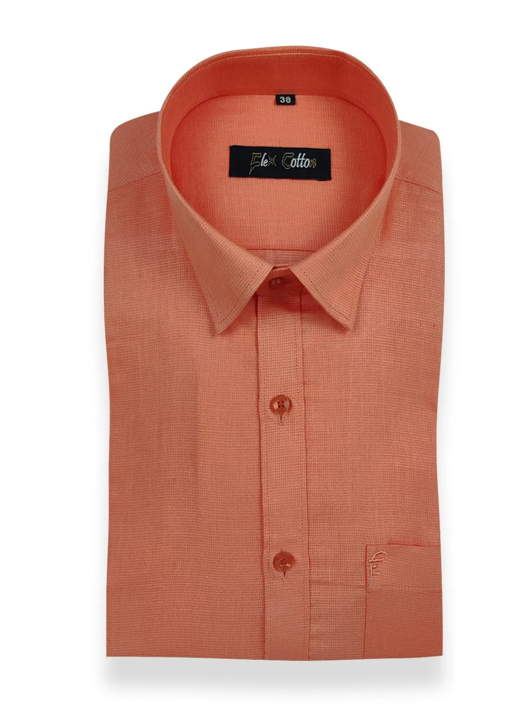 Orange Color Casa View Linen Shirt For Men's