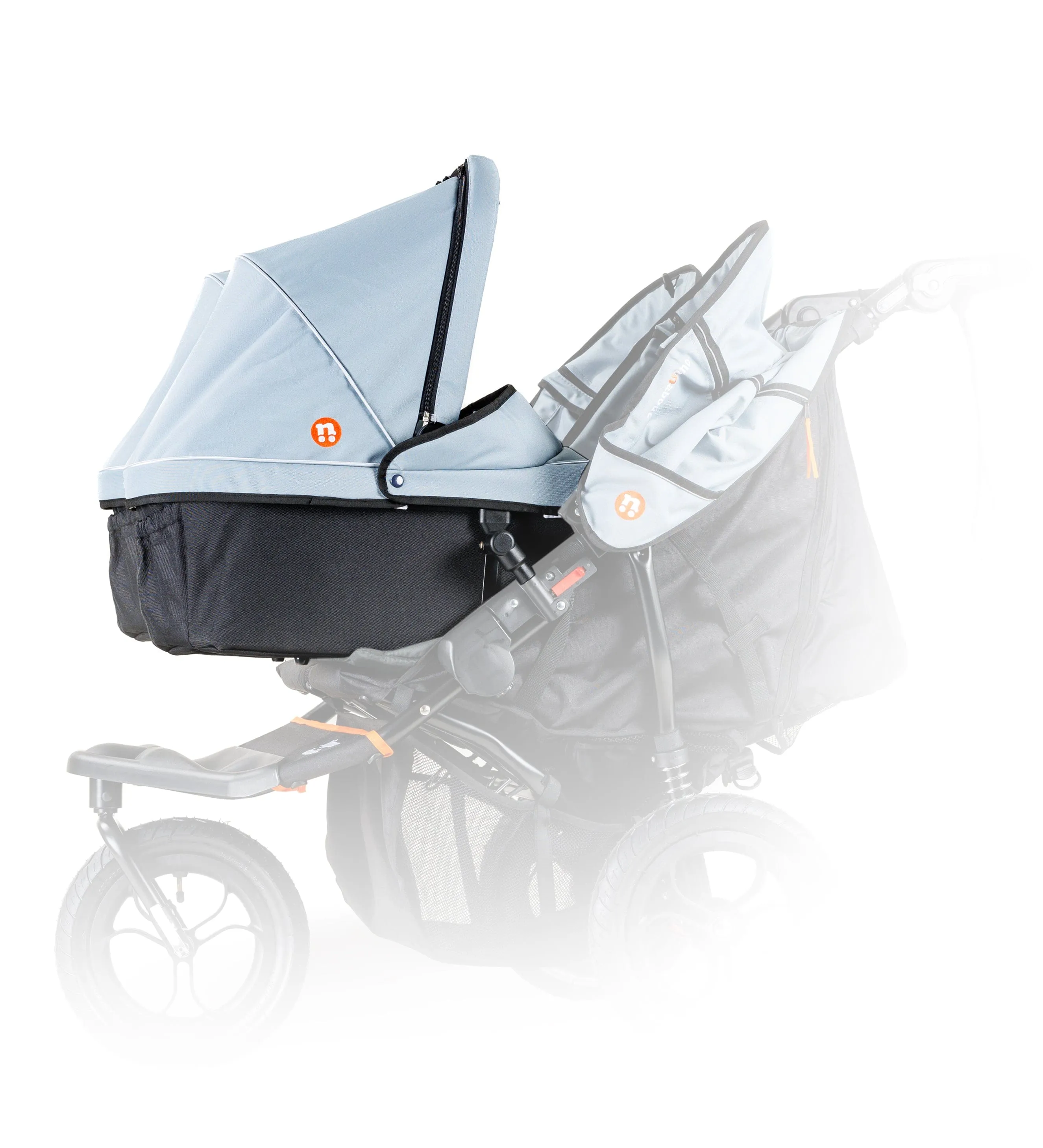 Out n About Double Carrycot - Rocksalt Grey