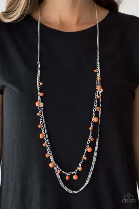 Paparazzi Accessories  - Color Spree #L651 - Orange Necklace