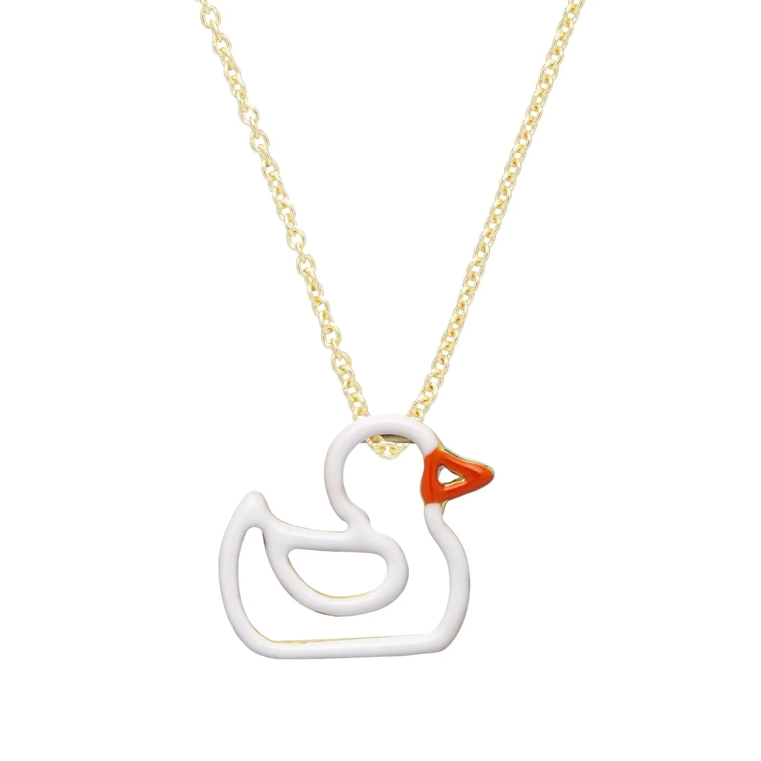 PATITO ENAMEL WHITE NECKLACE