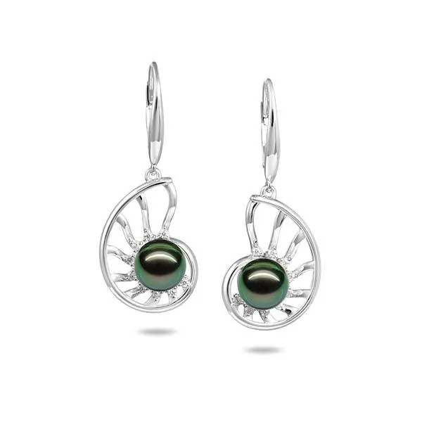 Pearl Nautilus Earrings