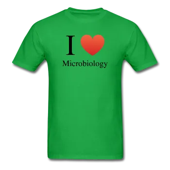 "I ♥ Microbiology" (black) - Men's T-Shirt