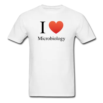 "I ♥ Microbiology" (black) - Men's T-Shirt