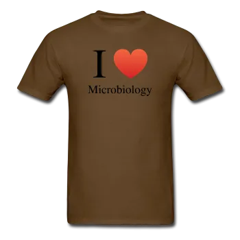 "I ♥ Microbiology" (black) - Men's T-Shirt