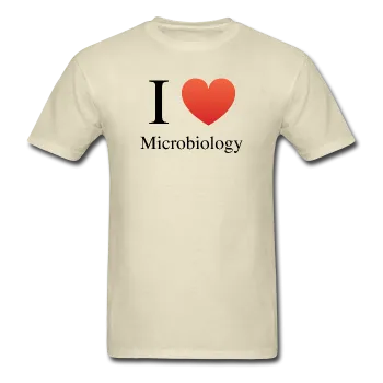 "I ♥ Microbiology" (black) - Men's T-Shirt