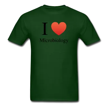 "I ♥ Microbiology" (black) - Men's T-Shirt