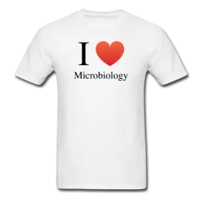 "I ♥ Microbiology" (black) - Men's T-Shirt