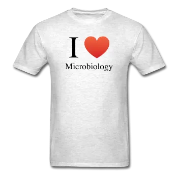 "I ♥ Microbiology" (black) - Men's T-Shirt