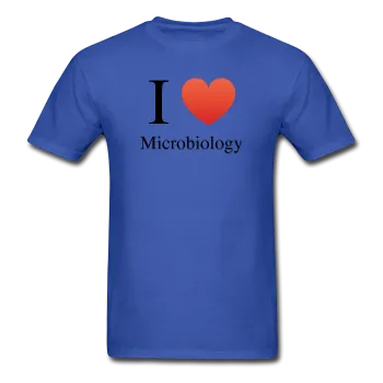 "I ♥ Microbiology" (black) - Men's T-Shirt