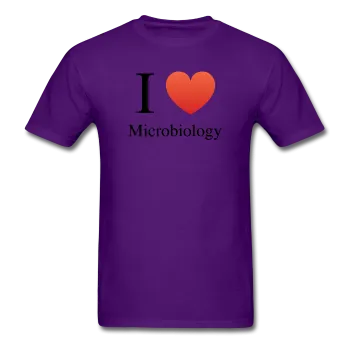 "I ♥ Microbiology" (black) - Men's T-Shirt