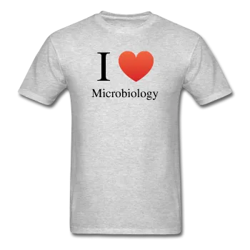 "I ♥ Microbiology" (black) - Men's T-Shirt