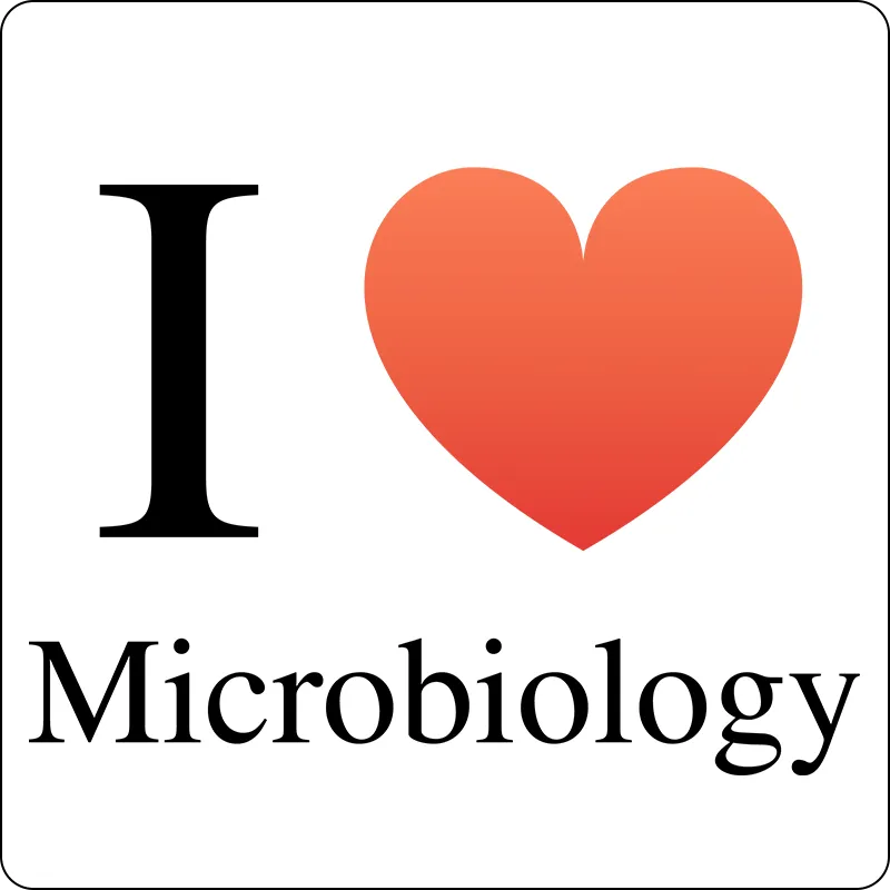 "I ♥ Microbiology" (black) - Men's T-Shirt