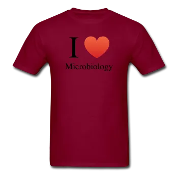 "I ♥ Microbiology" (black) - Men's T-Shirt