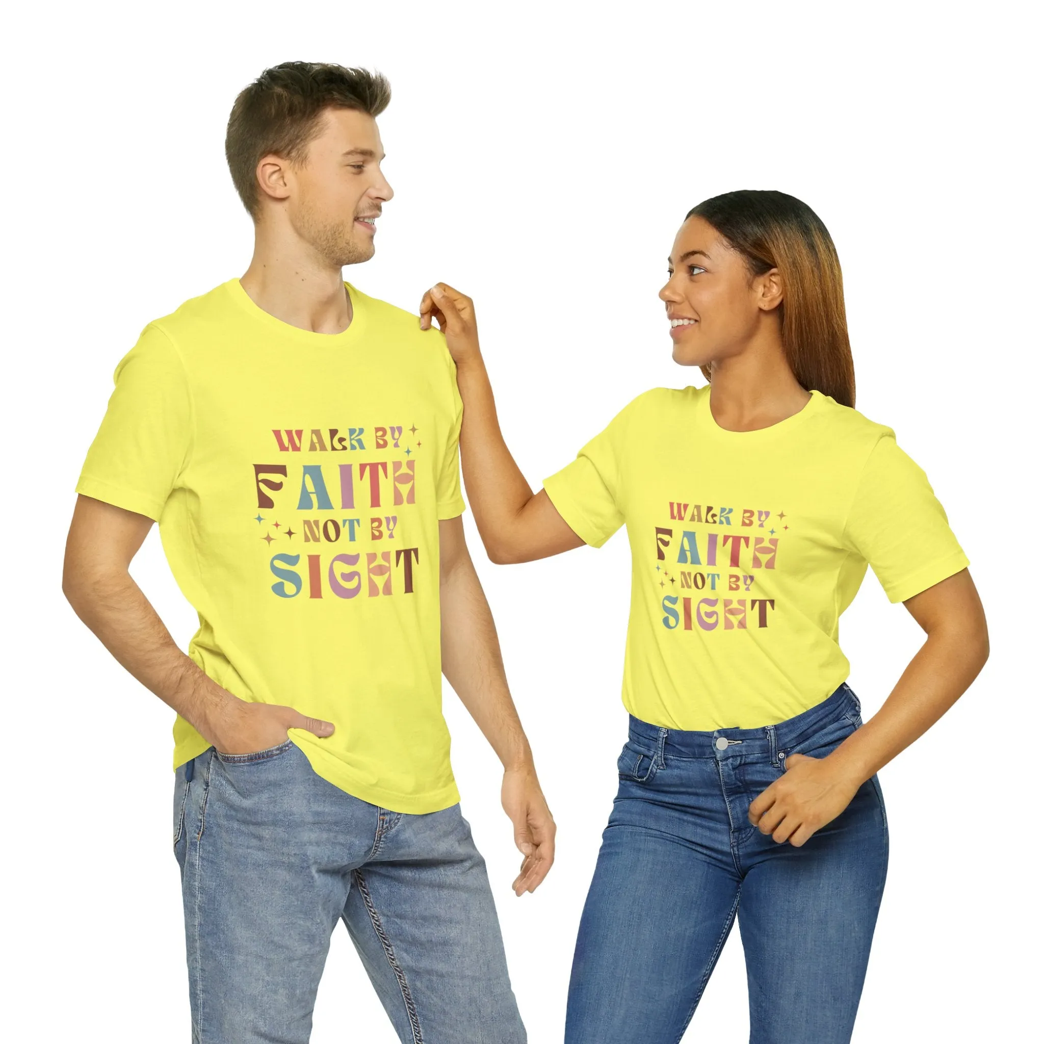 "Walk by Faith" Unisex Jersey Short Sleeve Tee