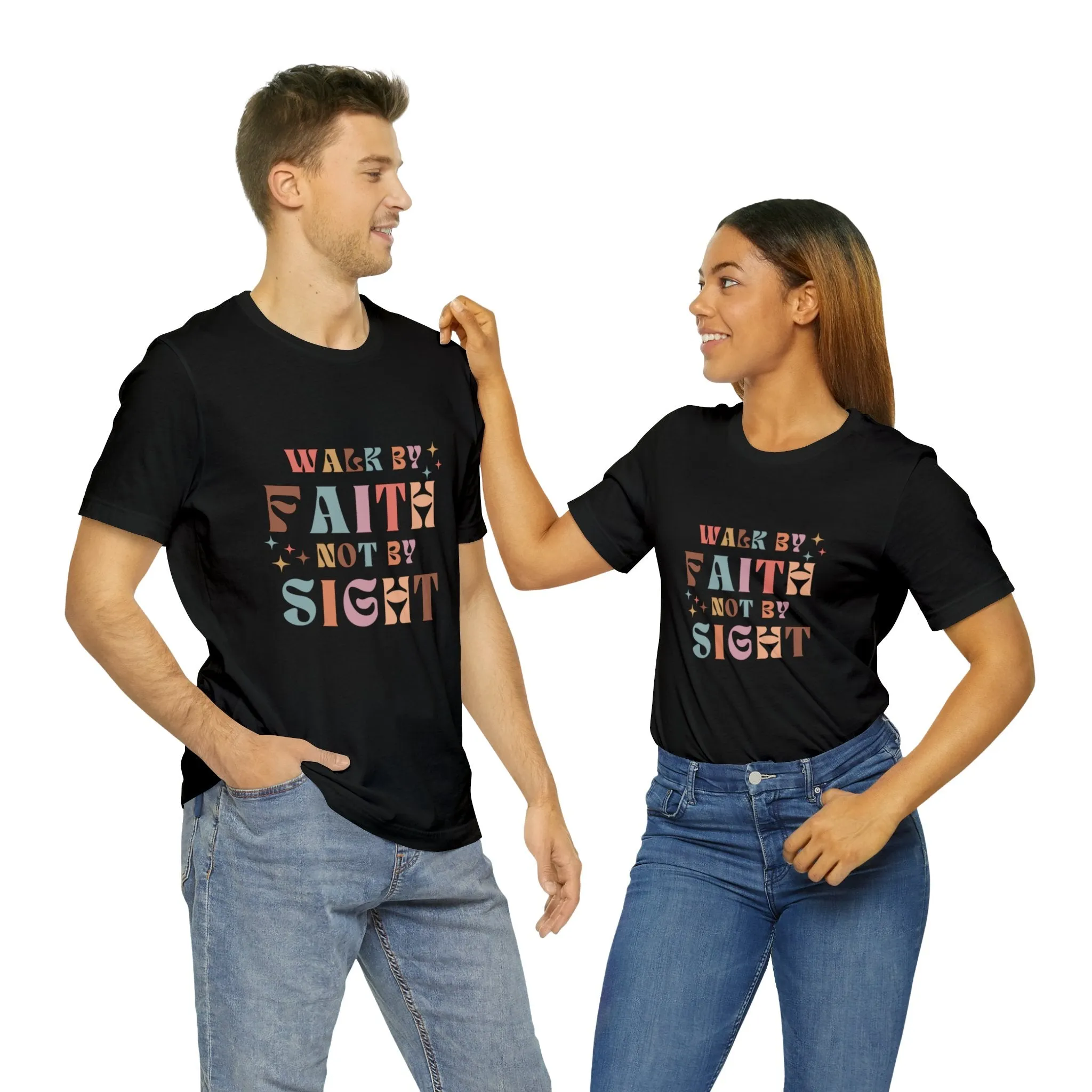 "Walk by Faith" Unisex Jersey Short Sleeve Tee