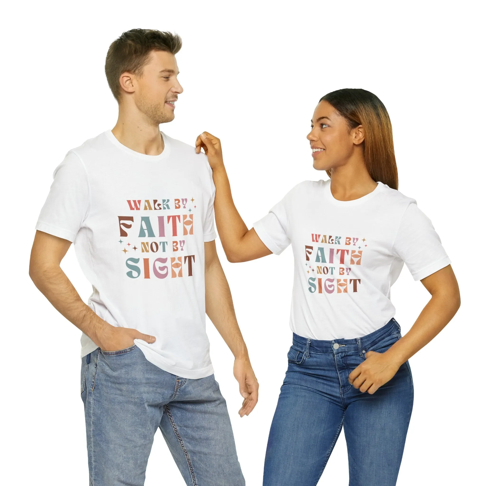 "Walk by Faith" Unisex Jersey Short Sleeve Tee