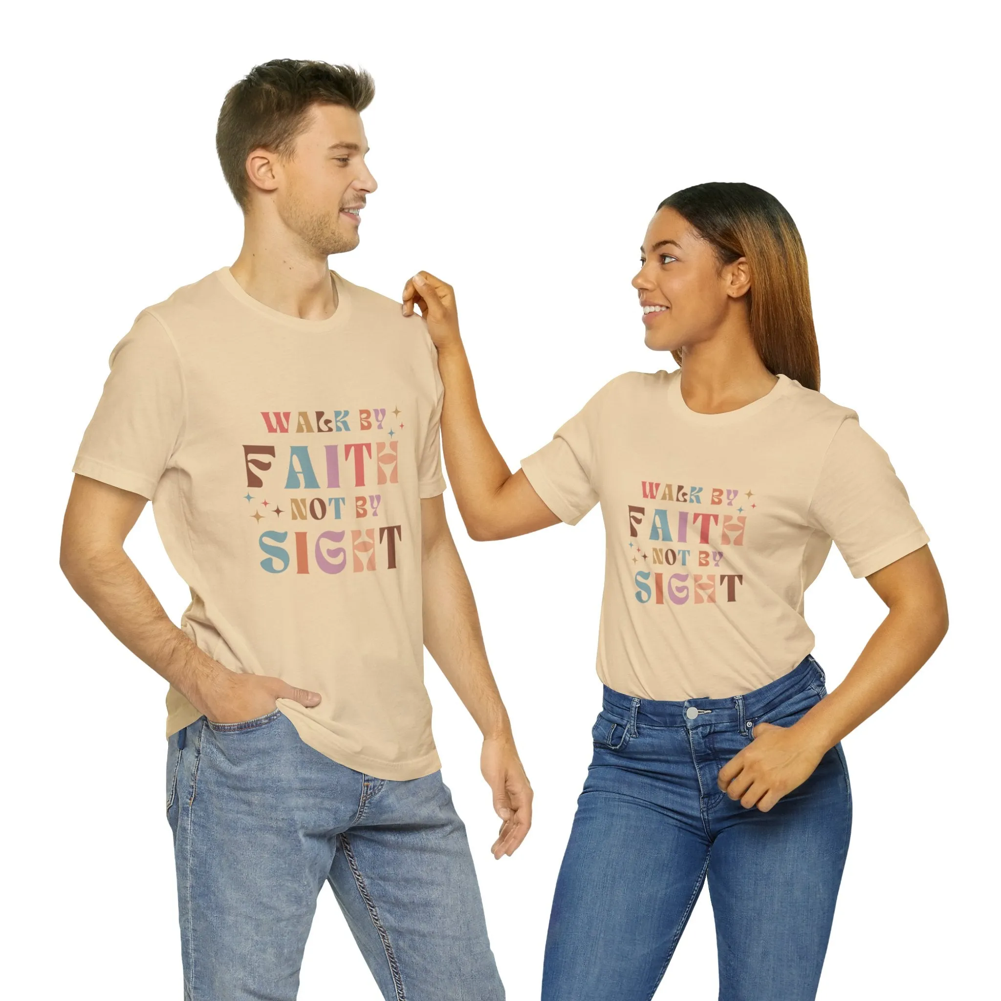 "Walk by Faith" Unisex Jersey Short Sleeve Tee