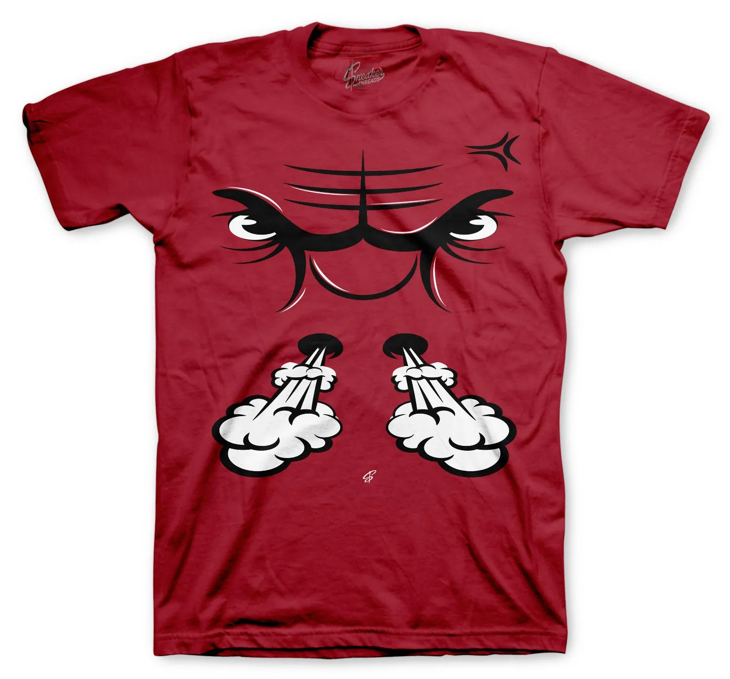 Retro 3 Cardinal Red Shirt - Raging Face - Cardinal Red