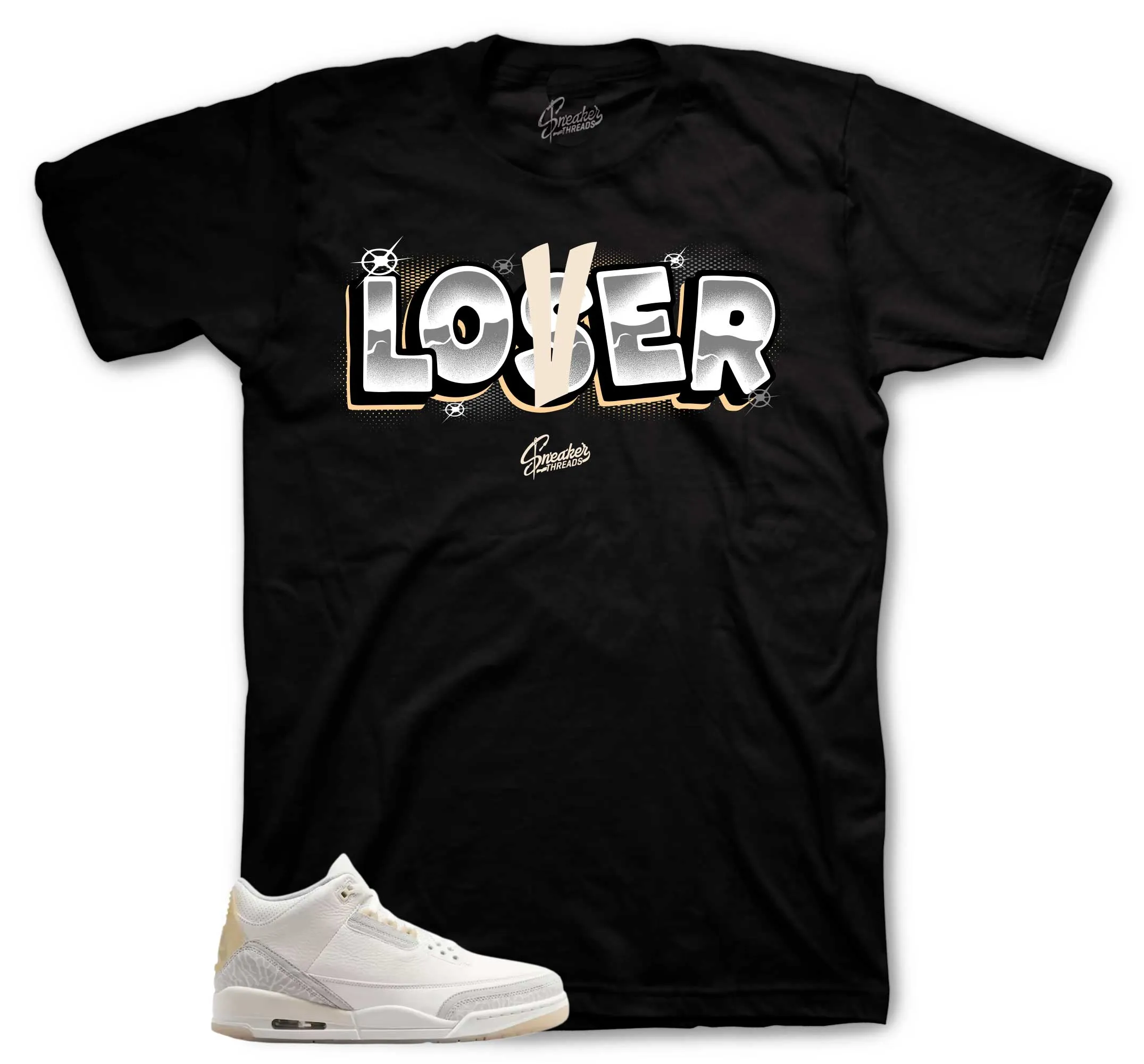 Retro 3 Ivory Shirt - Loser Lover - White