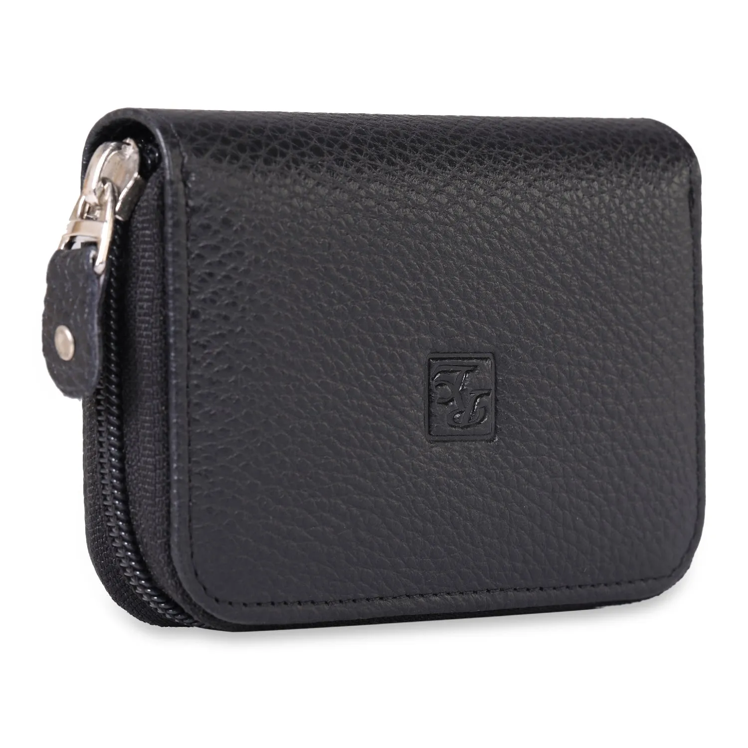 RL Gusset Full Zip Unisex Leather Card Holder