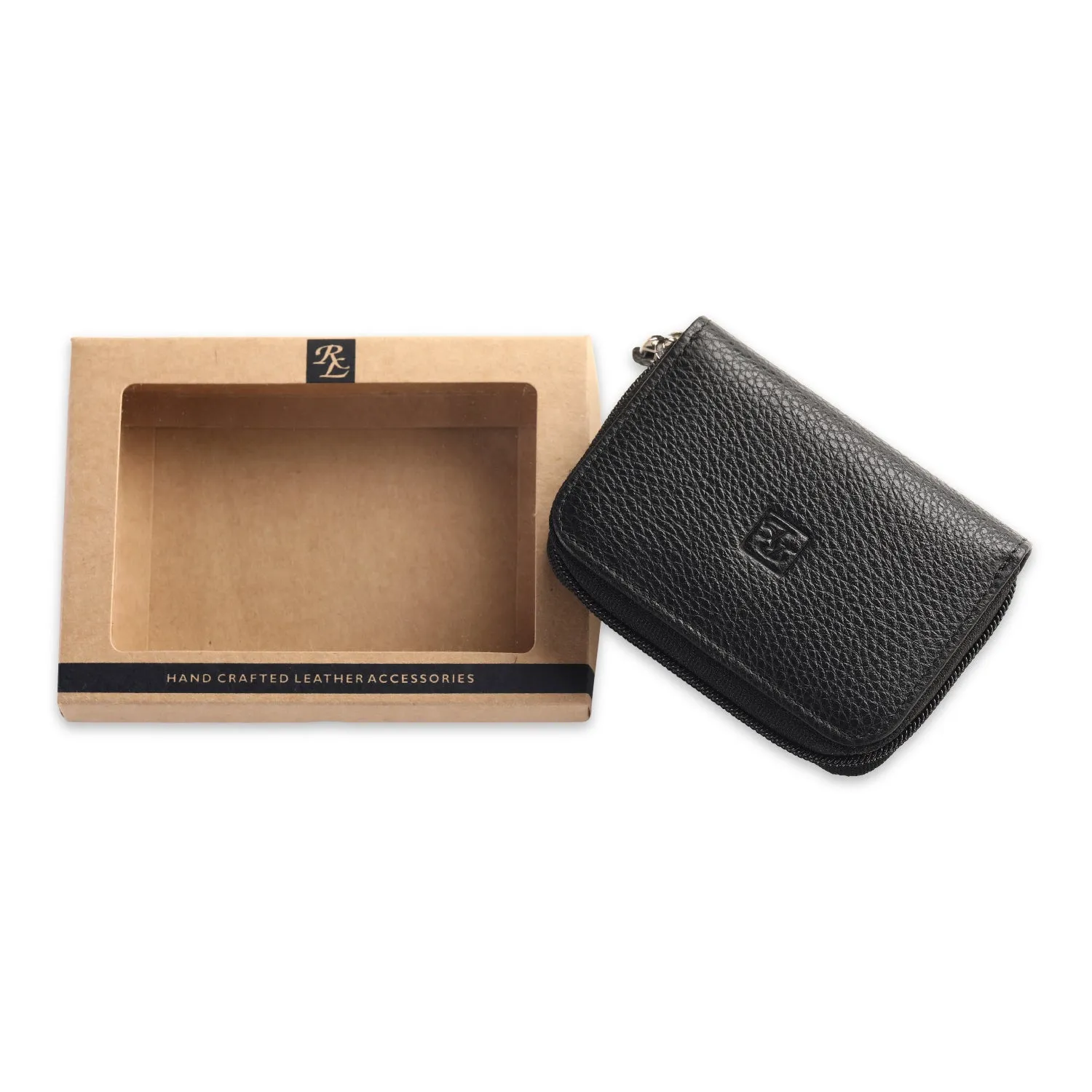 RL Gusset Full Zip Unisex Leather Card Holder