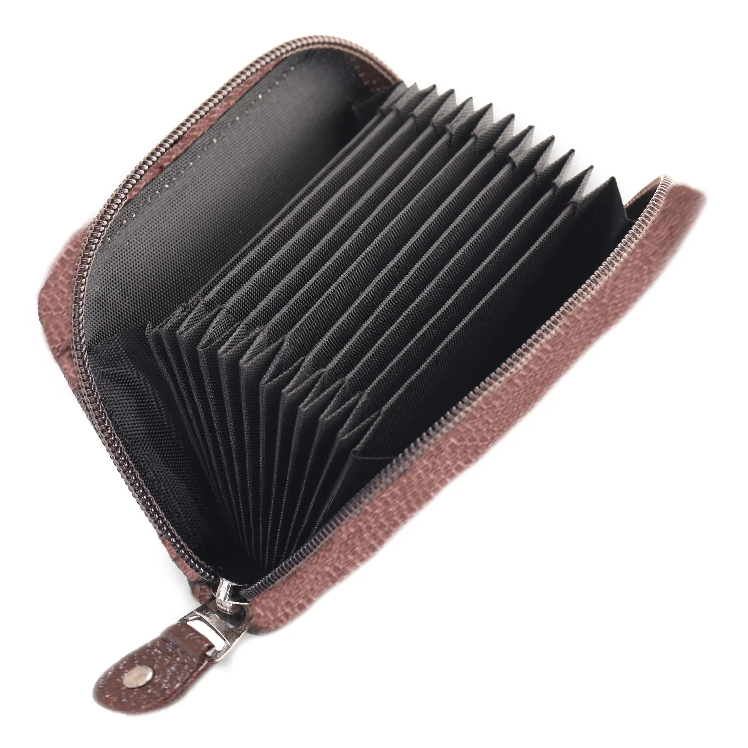 RL Gusset Full Zip Unisex Leather Card Holder