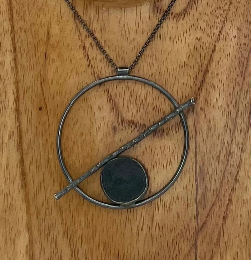 Rock Circle Stick Necklace