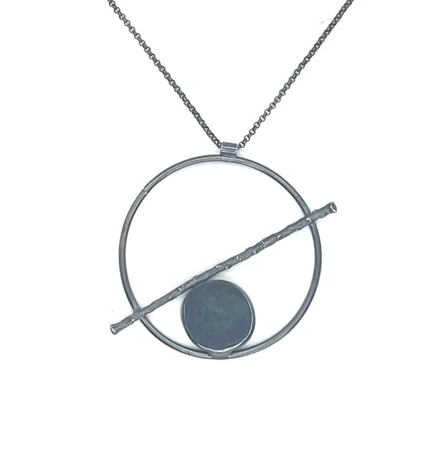 Rock Circle Stick Necklace